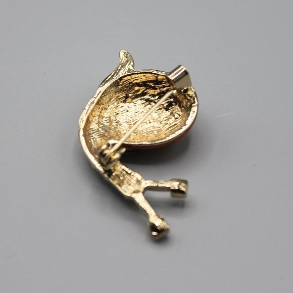 Snail pin brooch jewelry fashion gold tone crystals cute adorable animal new - Picture 10 of 11